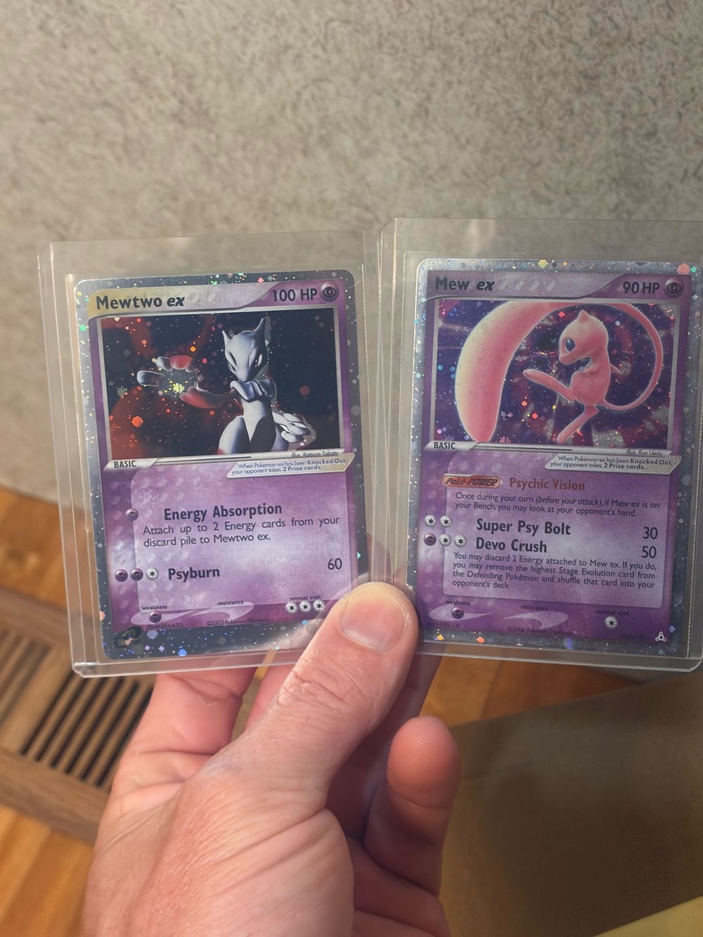 Mewtwo Ex and Mew Ex